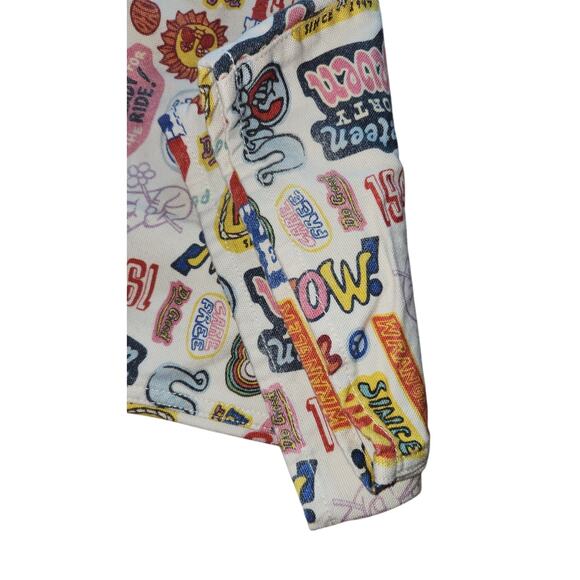 Wrangler Free People Cowgirl Heaven Wide Barrel Leg Jeans Retro Pop Art sz 28x28 - Picture 11 of 15